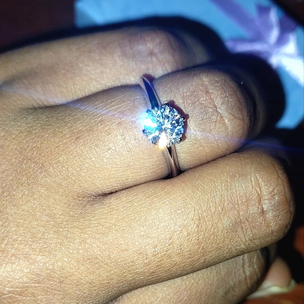 925 sterling silver Diamond wedding ring.